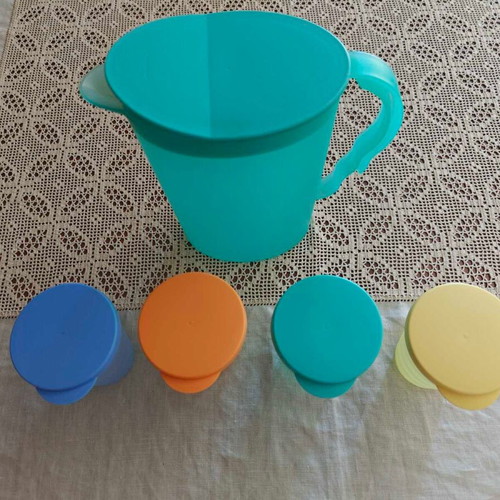 Tupperware jug with 4 glasses 2Lt and 330ml new
