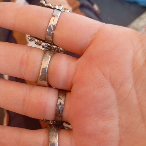 Statement rings set of 4 used, boho vintage style