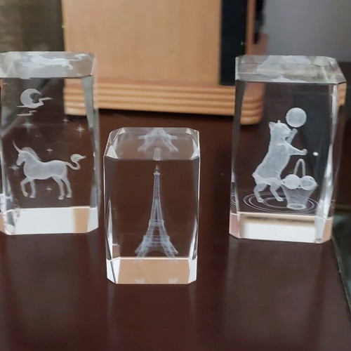 Decorative crystal pieces like new, set of 3