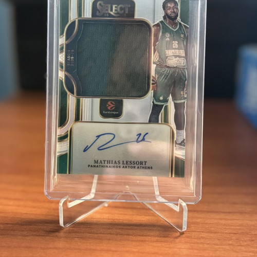 25-26 Panini EuroLeague Select Lessort Patch Auto/75 Panathinaikos
