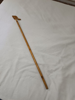 Traditional wooden magoura-gklitsa stick Metsovo, handmade