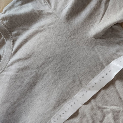 T-shirt basic unisex gray ecru new medium large cotton sports