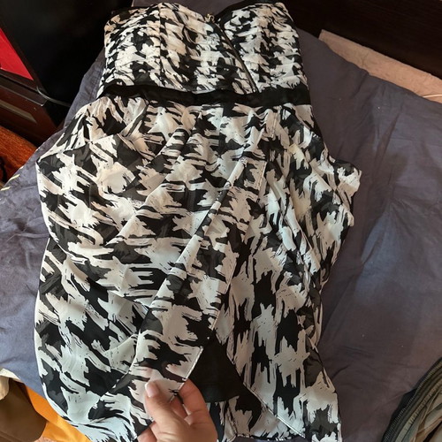 Strapless dress used, above the knee, size M