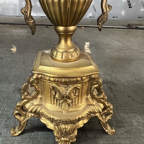 Brass 6-Holder Candlestick like new with carved details
