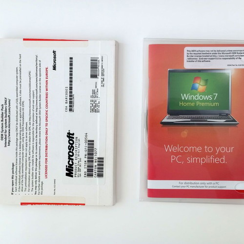 Microsoft Windows 7 Home Premium OEM Software like new