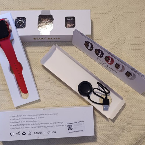 Smart Watch T500+ Plus red, new