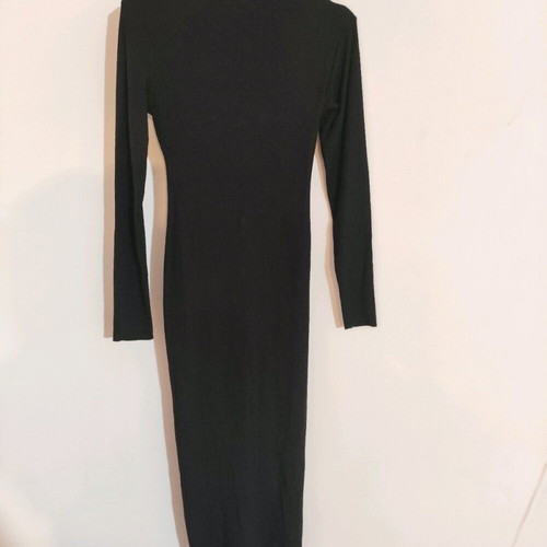 Zara ribbed long dress like new, size M, black