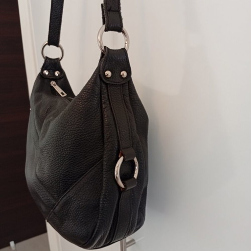 Creole black leather crossbody bag used