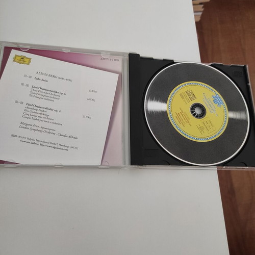 Alban Berg Lulu Suite Altenberg-Lieder CD like new, classical