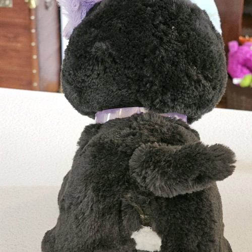 Present Pets Black Glitter Puppy interactive plush toy like new with sounds and actions