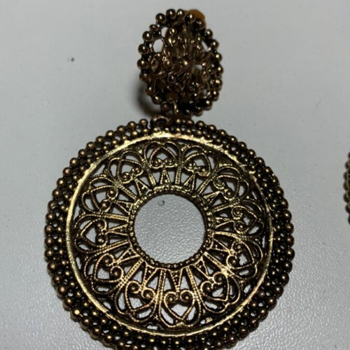 Vintage boho earrings used, statement jewelry