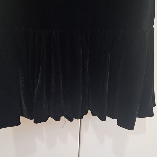 Velvet strapless dress black, like new, size XS