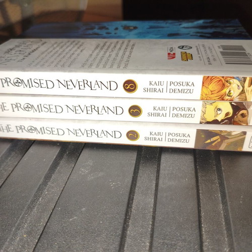 The Promised Neverland volumes 2, 3, 8 used, English