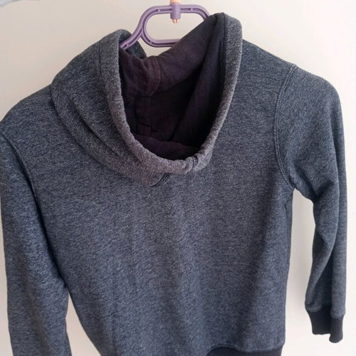 Okaidi kids unisex hoodie cardigan used, gray, size 140 cm