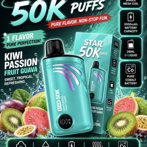 Q50 Star 50K Puffs Disposable Vape, 28ml Pink Lemonade