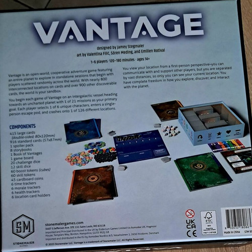 Vantage board game like new with upgrade components