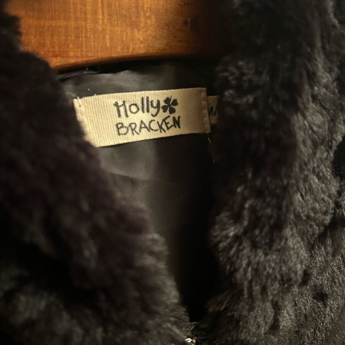Molly Bracken Black Sleeveless Fur Vest New (M/L)