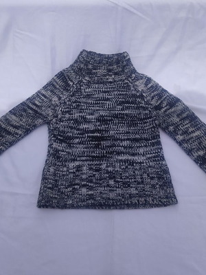 Turtleneck sweater used, wool, size L, black