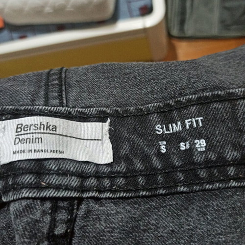 Men's small black Bershka salopette used