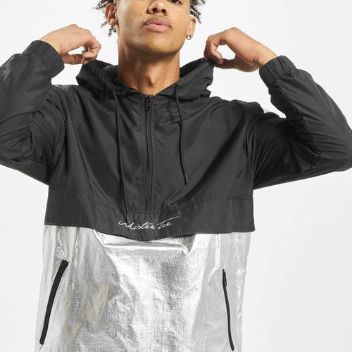 Mister Tee Reflective Windbreaker new, silver, sizes S M XL