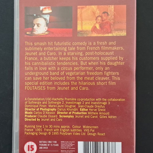 Delicatessen VHS like new with subtitles