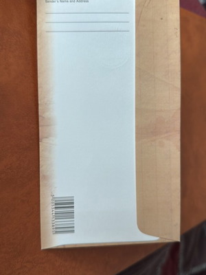 Envelope new, one piece