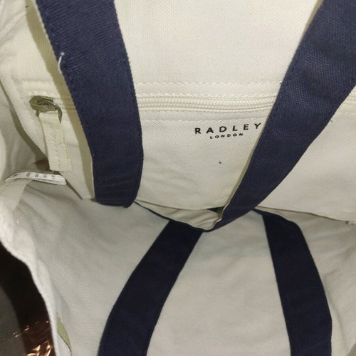 Radley London Shoulder Bag cotton new, white and blue