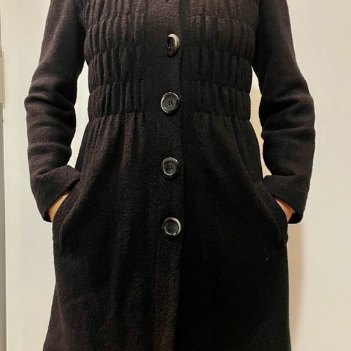 Mourati black women's coat used, size M/L