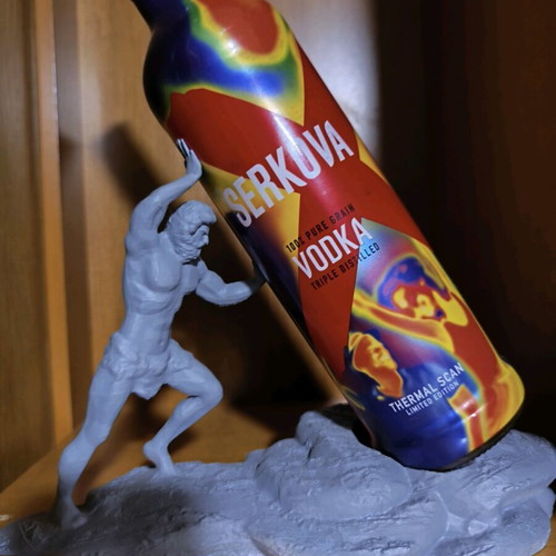 3D Printed Decorative Bottle Holder Base Atlas used