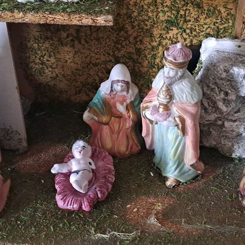 Nativity scene used with low lighting