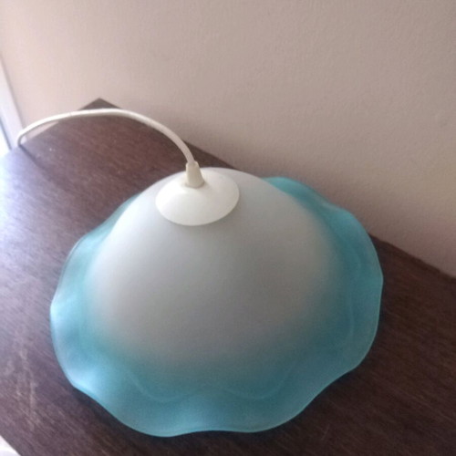 Ceiling light like new in white and sky blue color
