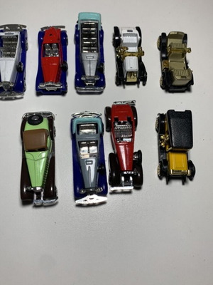 Vintage collectible toy cars set of 9 used, Humber models