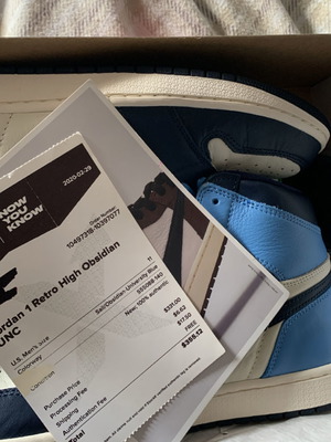 Air Jordan 1 Retro High OG Obsidian/University Blue, φορεμένα 2 φορές, μέγεθος 45