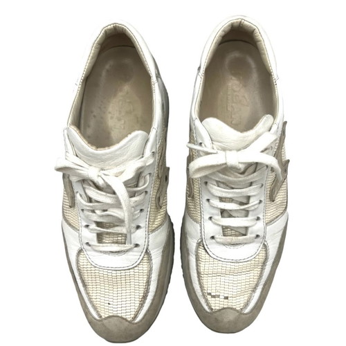 Hogan interactive sneakers used, beige and white, size 37