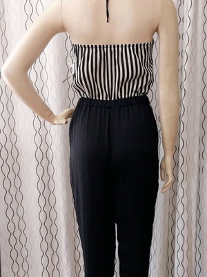 Zara one-piece jumpsuit new, size XS, black and white