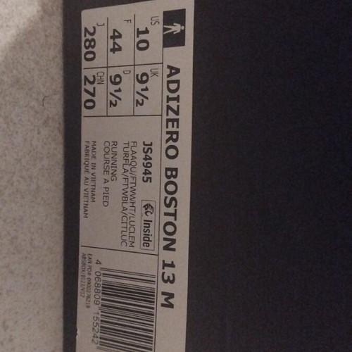 Adidas Adizero Boston 13 M running shoes, turquoise, size 44