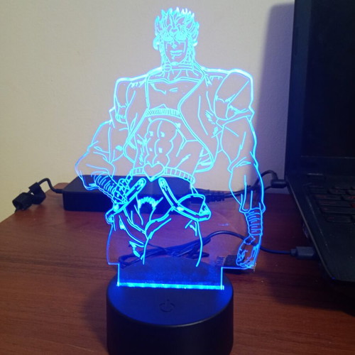 JoJo's Bizarre Adventure DIO 3D lamp like new with remote and charger