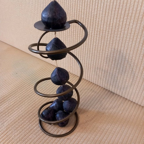 Bronze candlestick original spiral shape like new