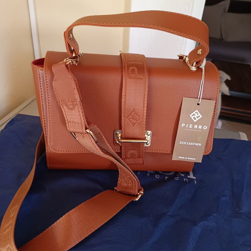Pierro Accessories Handbag New Brown Eco Leather