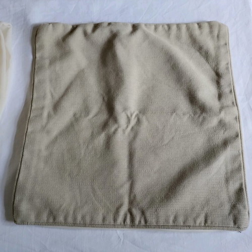 Decorative pillow used, cover only, beige