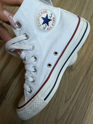 Converse high white sneakers like new, size 36