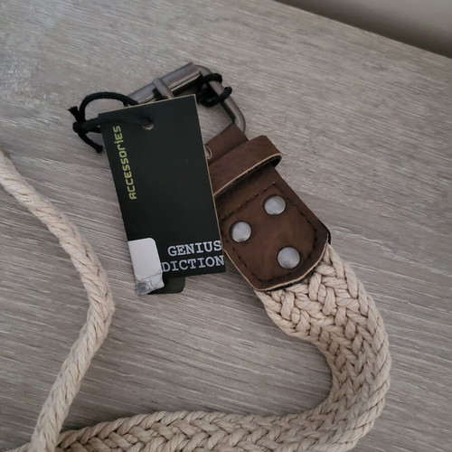 Emerson belt new, size small, off white, leather, 95cm