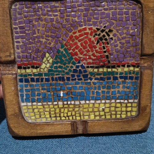 Mosaic ashtray handmade like new