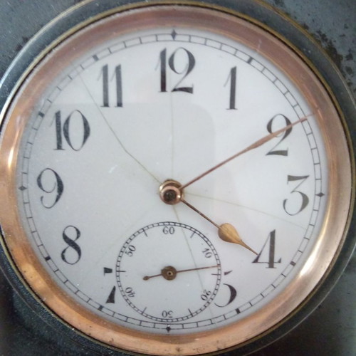 Winding table clock used, Swiss, 1940s-1950s
