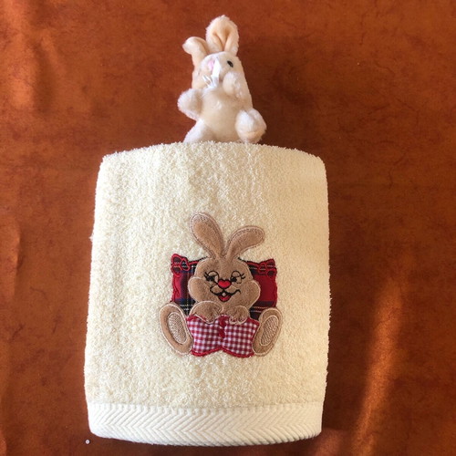 Children's gift towel with bunny design new in packaging