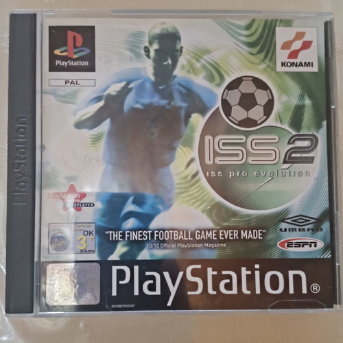 ISS Pro Evolution 2 PS1 game, PAL, retro sports