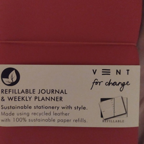 Vent A5 Weekly Planner New, Recycled Leather and Sustainable Paper