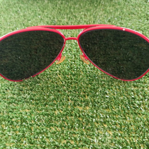 Marc Jacobs sunglasses, red frame, black lenses, UV protection