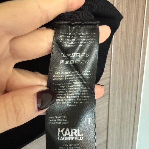 Karl Lagerfeld knitted blouse like new, black, size S