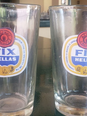 Fix Hellas glasses like new, set of 2